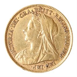 Queen Victoria 1895 gold half sovereign coin