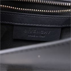 Givenchy - ‘Pandora Box’ Mini Bag, introduced circa 2016, in white and black leather with contrasting python side panels and top handle, with gold-tone shoulder or crossbody chain strap and hardware, unused with original dust bag