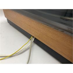 Goldring Lenco GL 75 Stereo Transcription turntable, in a teak case, H15cm, W54cm 