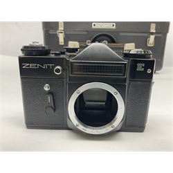 Zenit Photosniper Outfit, to include Zenit E camera body, serial no 80272217, 'Tair-3S 4.5/300' lens serial no 8508819, 'Aico 3x Converter', etc, all in a metal carry case  