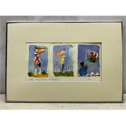 Harold Francis Riley DL (British 1934-2023): Golfing Scenes - 'Kiawah Island Ryder Cup', three limited edition prints signed titled and numbered 2/10 in pencil, max 21cm x 41cm (3) (one unframed)