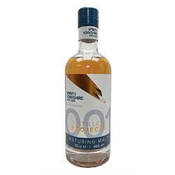 Spirit of Yorkshire Distillery, distillery projects maturing malt, project number 1, limited edition 750/2000, 70cl, 46% vol