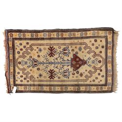 Four Persian rugs, Turkish Anatolian rug, 194x131cm, Turkish Anatolian prayer rug  136x78cm, Persian Gabbeh prayer rug 88x67cm, Caucasian Kazak rug 152x100cm (4)