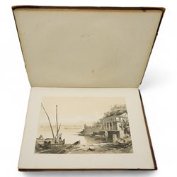 Sir William Gore Ouseley (British 1797-1866): 'Views in South America, from original drawings made in Brazil the River Plate, the Parana, &c', folio containing twenty six (26) tinted lithograph plates with lithographed titled and plan, dedication to Prince Albert with list of plates on verso, pub. London: Thomas McLean 1852, bound in oxblood leather and brown cloth
