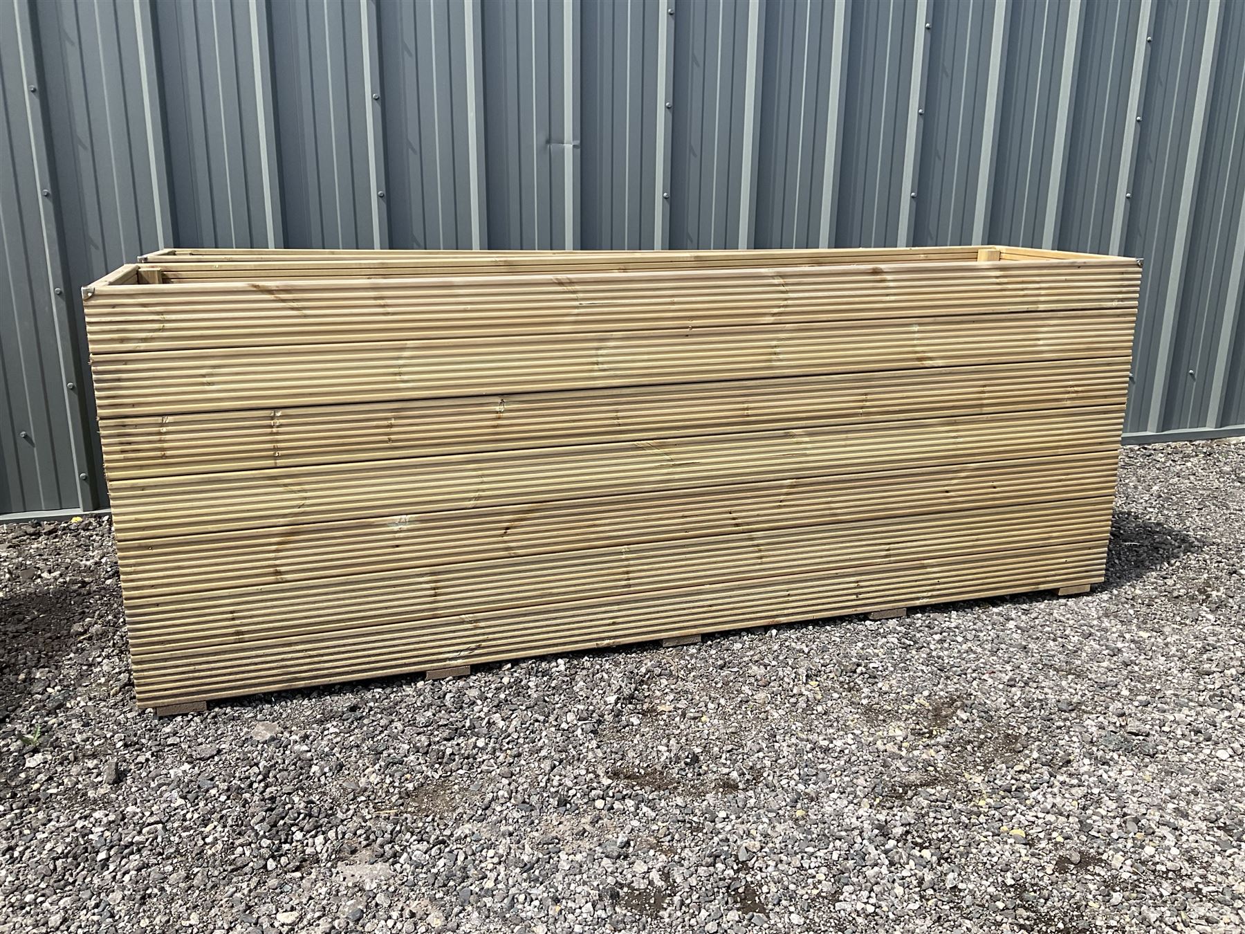 Large Ruby rectangular tanalised timber planter  - THIS LOT IS TO BE COLLECTED BY APPOINTMENT FROM DUGGLEBY STORAGE, GREAT HILL, EASTFIELD, SCARBOROUGH, YO11 3TX