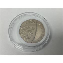 Queen Elizabeth II undated twenty pence coin, from 2008