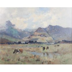 Jacobus (Jack) Pieters (Dutch 1886-1977): View Towards the Mountains, oil on canvas board ...