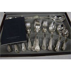Viners Kings Royale canteen of cutlery and commemorative coins, including The Royal Regiments, all in wooden cases