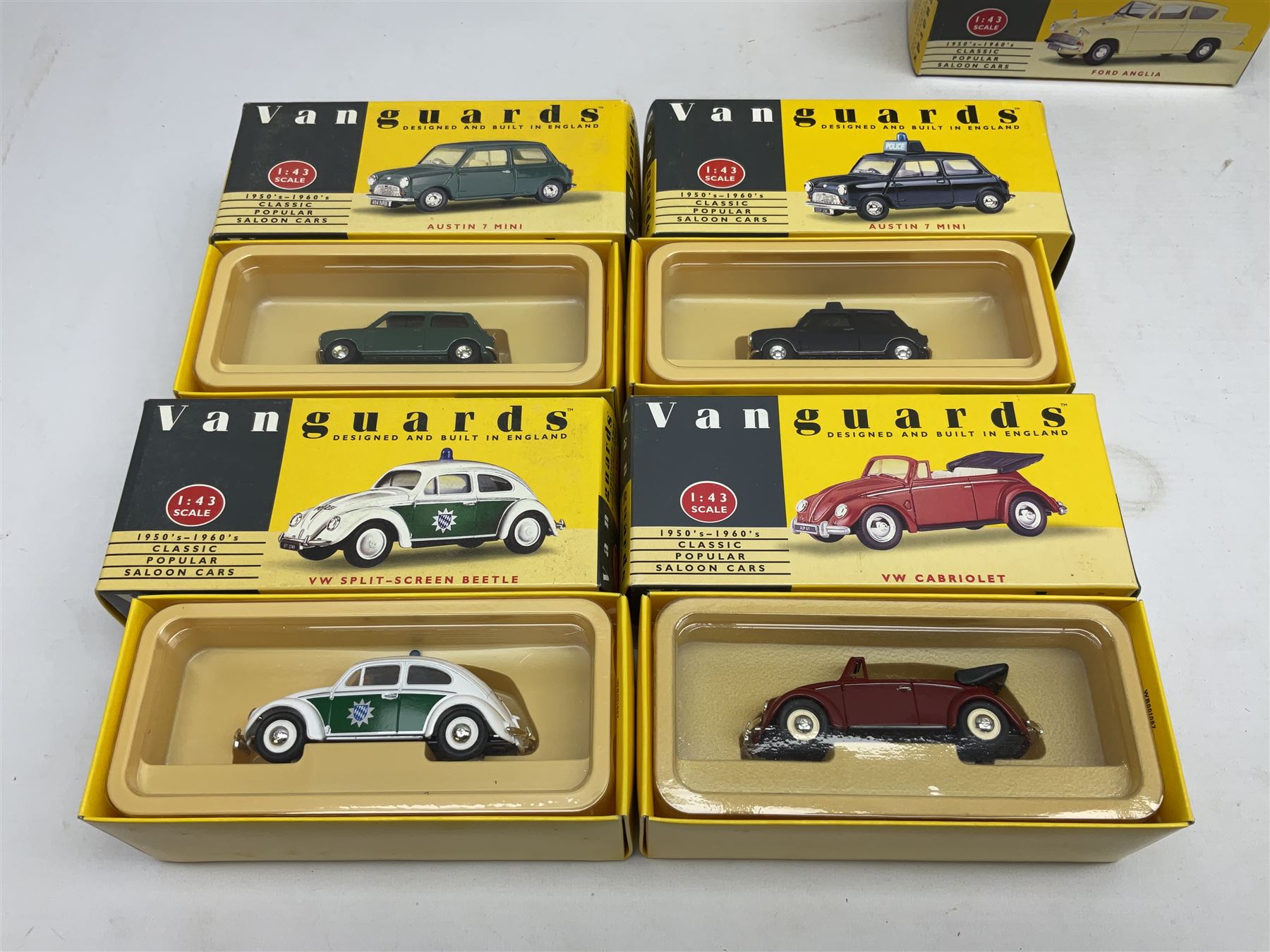 Twenty-five Lledo Vanguards 1:43 scale 1950s-1960s Classic Popular Saloon Cars die-cast models, all boxed (25)
