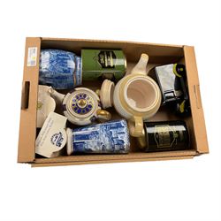 Collection of Ringtones blue and white jars, together with jugs etc  