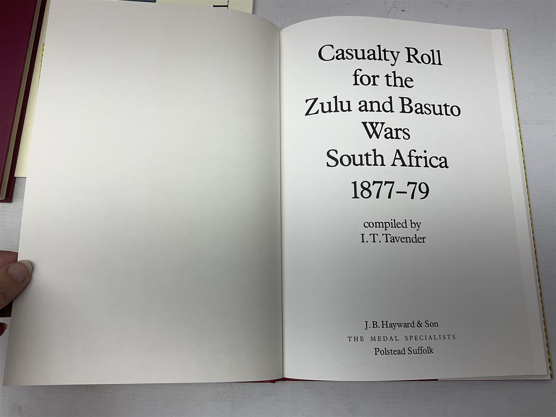 Six medal collectors reference books including Douglas-Morris Kenneth: Naval Medal 1857-1880. 1994 in slip-case; Casualty Roll For The Zulu and Basuto Wars South Africa 1877-79; Abbott P.E.: Recipients of the Distinguished Conduct Medal 1855-1909; Casualty Roll For The Crimea 1854-1855; and two others (6)