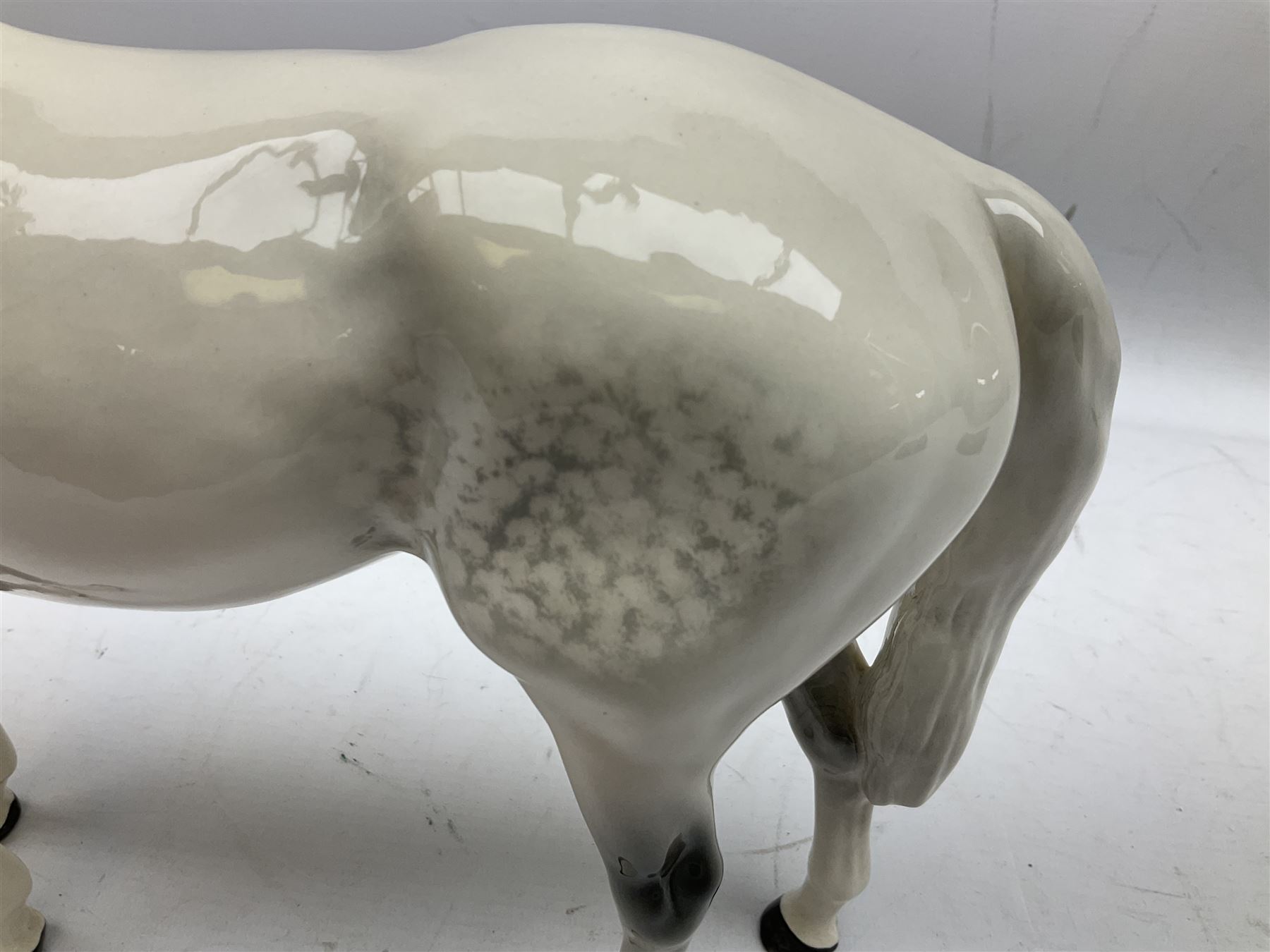 Beswick Large Hunter in grey no. 1734, printed mark beneath, H30cm