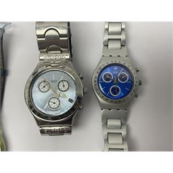 Six Swatch wristwatches, including automatic example