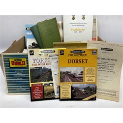 Hornby Dublo - three TPO Mail Van Sets; two boxed; D1 Island Platform; boxed No.1 Transformer; and quantity of trackside accessories including signals, water cranes, station hoarding etc; together with British Rail Rule Books, Regulations for Terain Signalling and other railway related books and pamphlets
