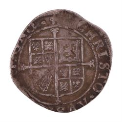 Charles I silver one shilling coin