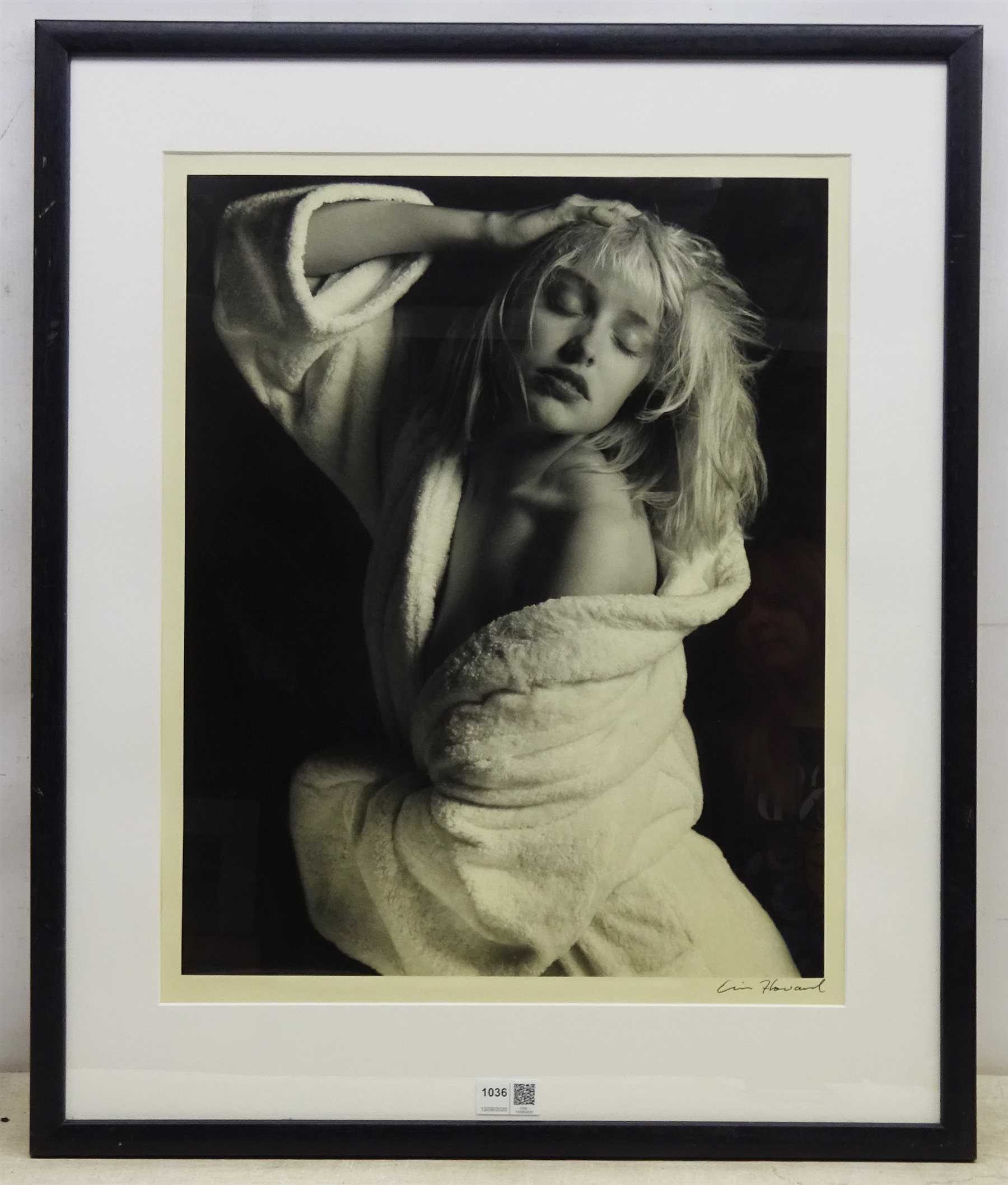 Eric Howard (British c.1950-): Lady in a Dressing Gown, photographic print signed in pen 51cm x 41cm