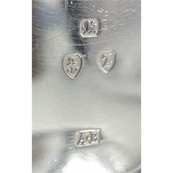 19th century silver open face key wound pocket watch by Waltham Mass, No. 845724, retailed by J.G. Graves, white enamel dial with Roman numerals and subsidiary seconds dial, engine turned case with engraved initials in cartouche, Birmingham 1899