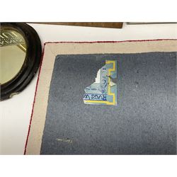 Shove ha'penny board, together with a maritime diorama, small oval mirror, rugs etc