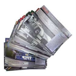 Thirty Atlas Editions Grand Prix Legends of Formula 1 diecast racing cars, all boxed, together with associated magazines 