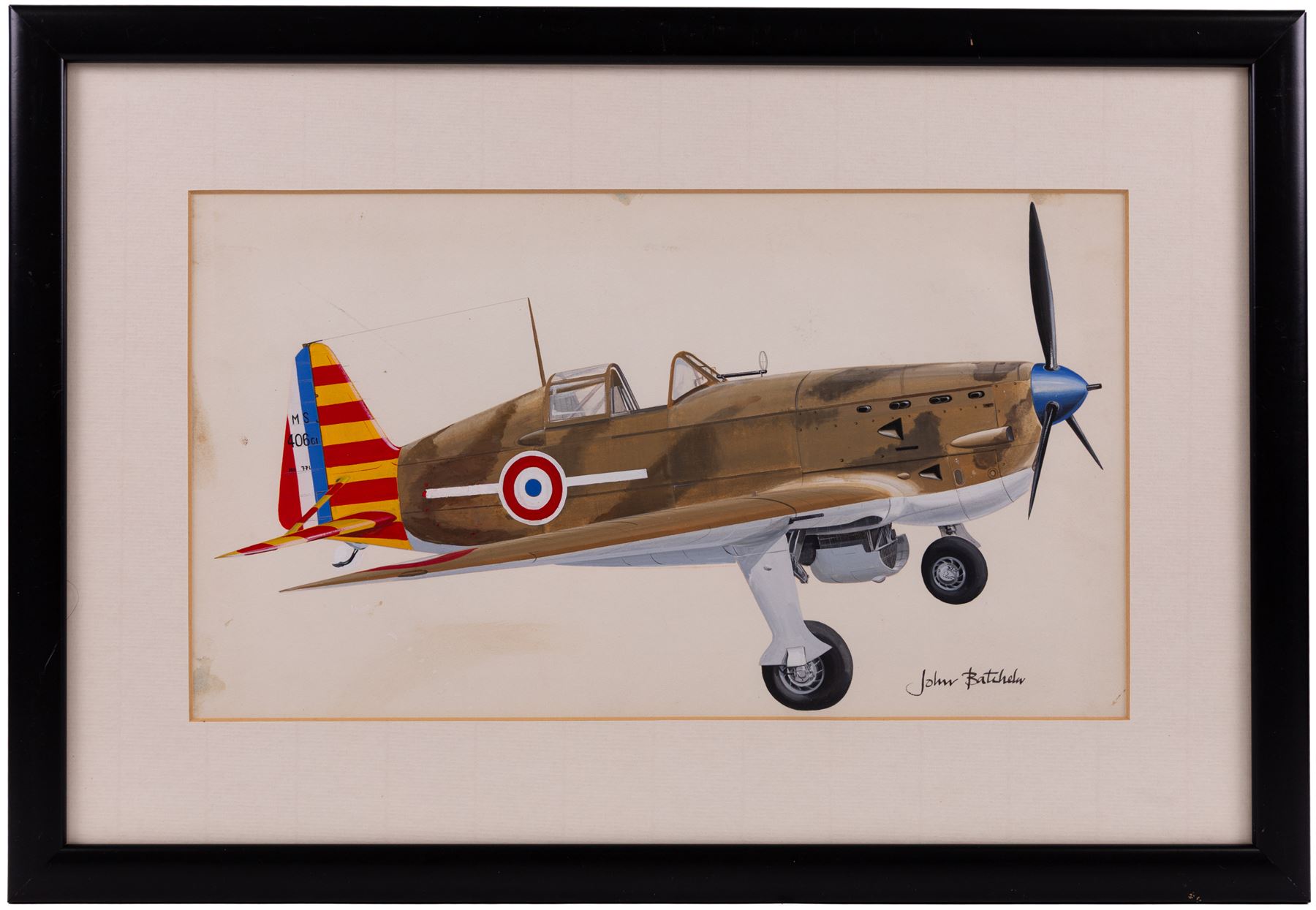 John Batchelor (British 1936-2019): Aircraft Studies, set of eleven gouaches variously signed and inscribed, max 35cm x 52cm (11)