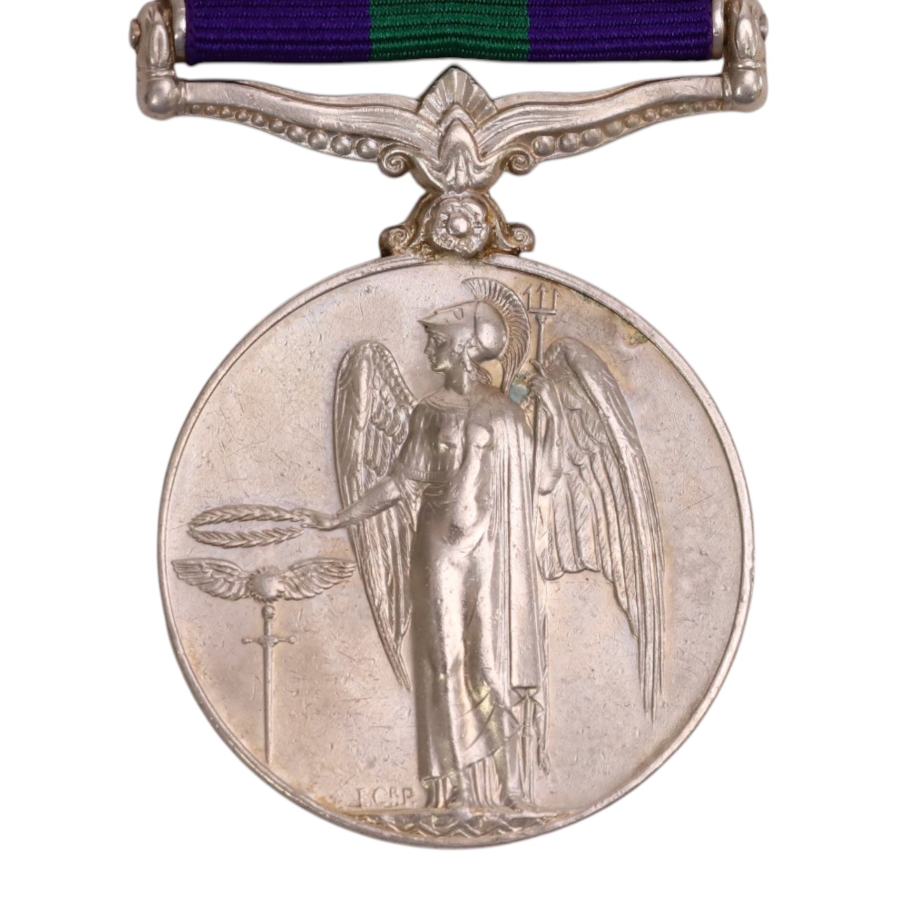 General Service medal with Malaya clasp, awarded to 14446659 Pte E. Nixon A.C.C together with RAF wings