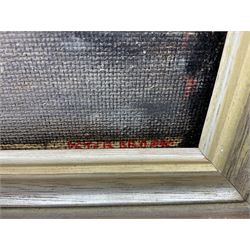 Peter Brook (Northern British 1927-2009): 'Sunday', oil on board signed and titled 39cm x 49cm 
Provenance: West Yorkshire dec'd estate; the deceased was good friends with the artist.