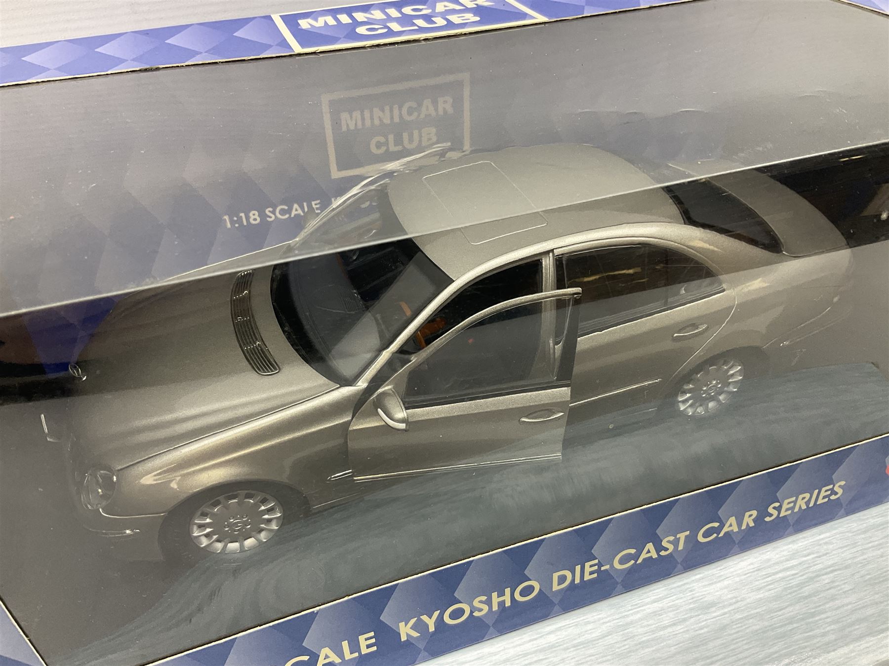 Model Car Group - three 1:18 scale models comprising Lada Niva, Citroen CX and Rover 3500; together with Kyosho Minicar Club 1:18 scale Mercedes Benz E-Class Sedan and Mattel Hot Wheels 1:18 scale TVR Speed 12; all boxed (5)