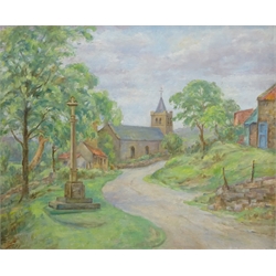 Harold Todd (British 1894-1977): St Thomas Church Glaisdale, oil on board signed 50cm x 60cm