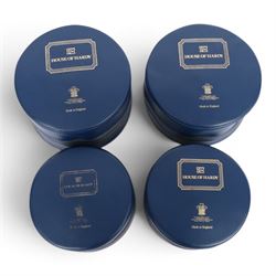 Four Hardy Bros Marquis fly fishing reels, comprising two No. 3 salmon reels, No.1 Salmon reel and a No. 10 reel, all within blue Hardy cases