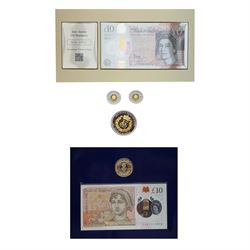 Two miniature 14ct half gram gold medall