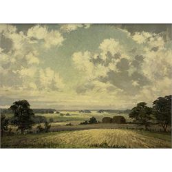 Clive Richard Browne (British 1901-1991): 'Clouds over the Wolds', oil on canvas signed, titled verso 44cm x 60cm