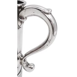 1930's silver tankard, of plain tapering form, with banded base and C scroll handle, hallmarked Alexander Clark & Co Ltd, Birmingham 1937, approximate total weight 14.86 ozt (462.4 grams)