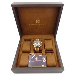 Constantin Weisz automatic 20 jewels stainless steel bracelet wristwatch, No. 11L088CW, in presentation boxed