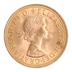 Queen Elizabeth II 1958 gold full sovereign coin