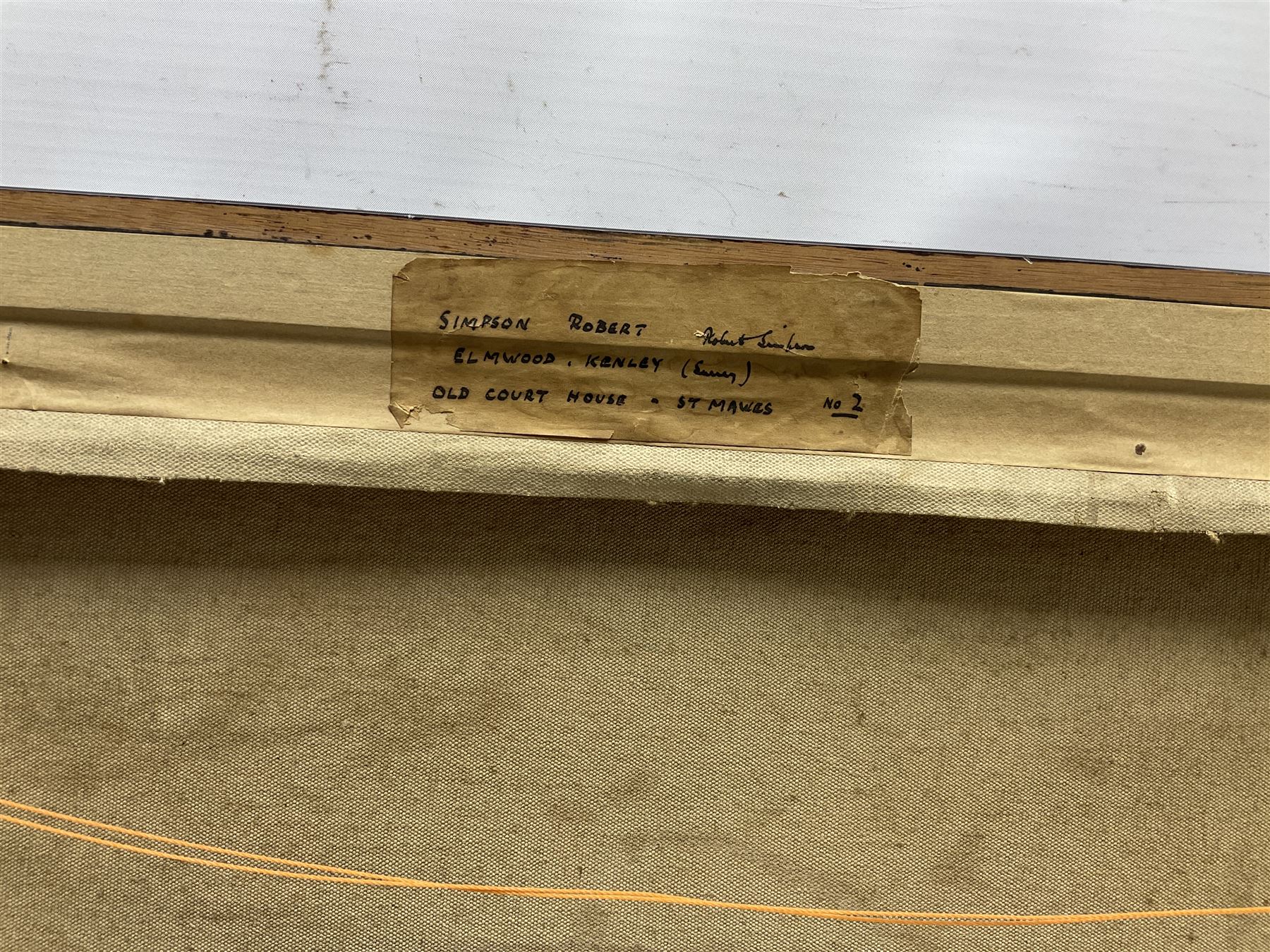 Robert Simpson (British 20th century): Old Courthouse St Mawes, oil on canvas signed 45cm x 60cm