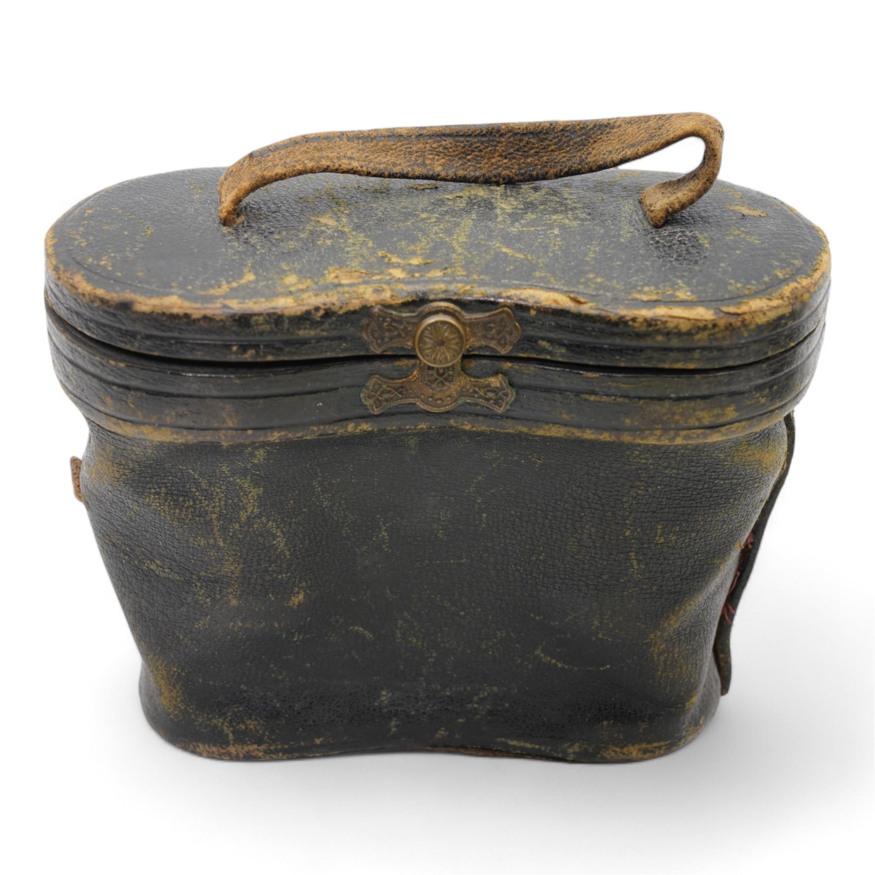 Pair of WW2 German binoculars marked Cag Dienstglas 6x30, 111300, H/6400 and a pair of cased binoculars (2)