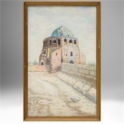 Qajar School (Late 19th Century): The Mausoleum of Oljaytu or the Dome of Soltaniyeh, wate...