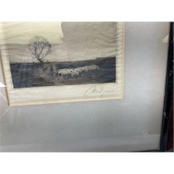 Victorian silhouette; after Josepha Reynolds 'A Bacchante', 19th century print; after John Hoppner pair 19th century colour prints, Frank Paton 'Not at Home', etching signed in pencil, together with etching, engraving and frame (9)