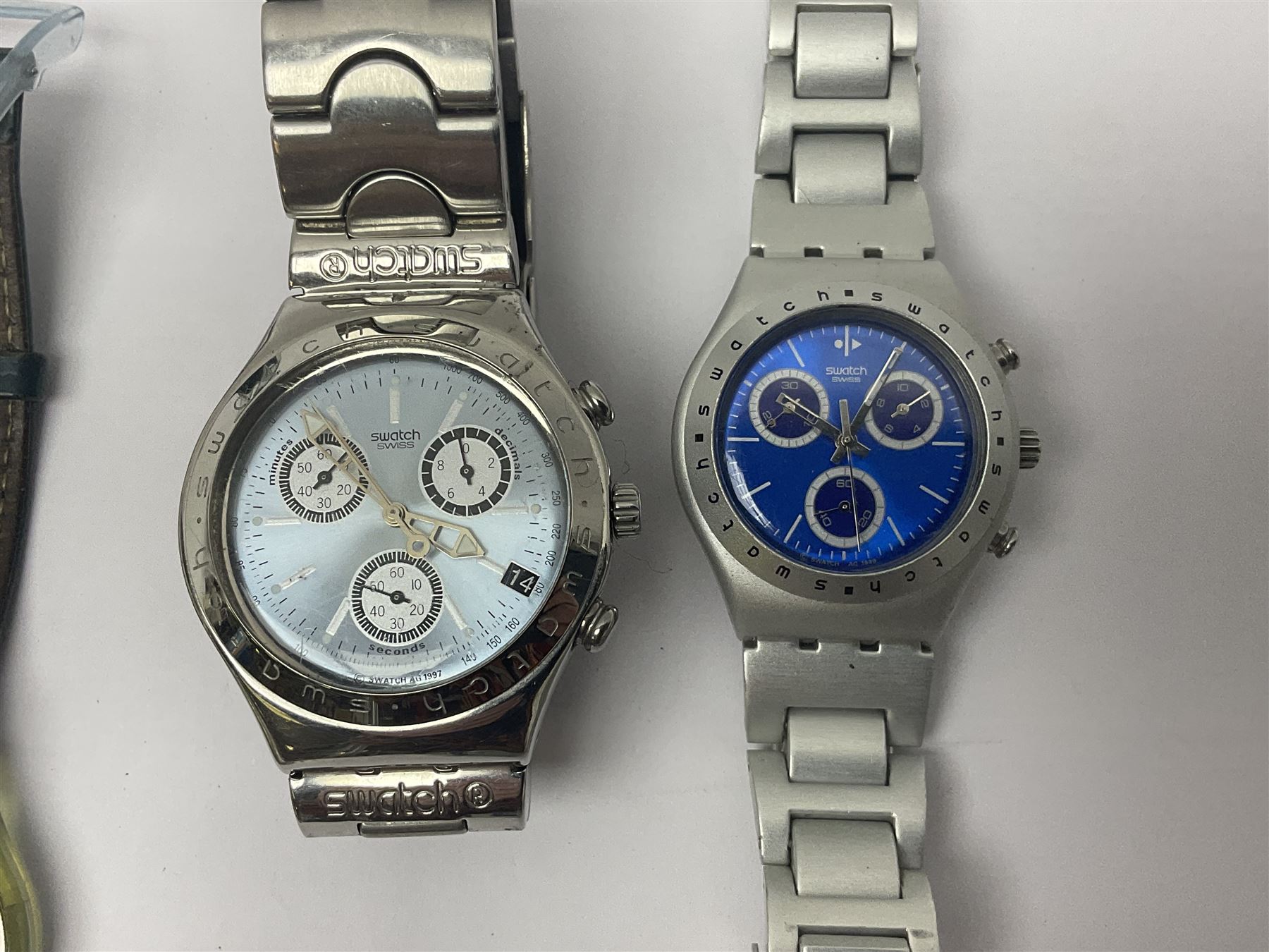 Six Swatch wristwatches, including automatic example