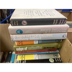 Collection of First edition Collins Crime Club crime and detective fiction novels, authors including Francis Ryck; Loaded gun, Woman Hunt, Account Rendered, etc, M.G.Eberhart; Call after Midnight, Murder in Waiting and Two Little Rich Girls, Brown Meggs; The Matter of Paradise and Saturday Games, Lionel Black; Ransom for a Nude, The life and death of Peter Wade, etc, Antony Gilbert; Tenant for the Tomb, Death Wears a Mask etc, John Wainwright; Evil Intent, Talent for Murder, Web of Silence and other authors (approx 50)