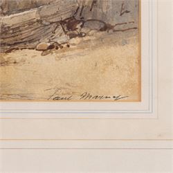 Paul Marny (French/British 1829-1914): Scene in France, watercolour signed and indistinctly titled 44cm x 30cm 