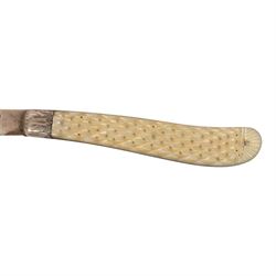 Victorian silver and mother of pearl folding fruit knife, hallmarked