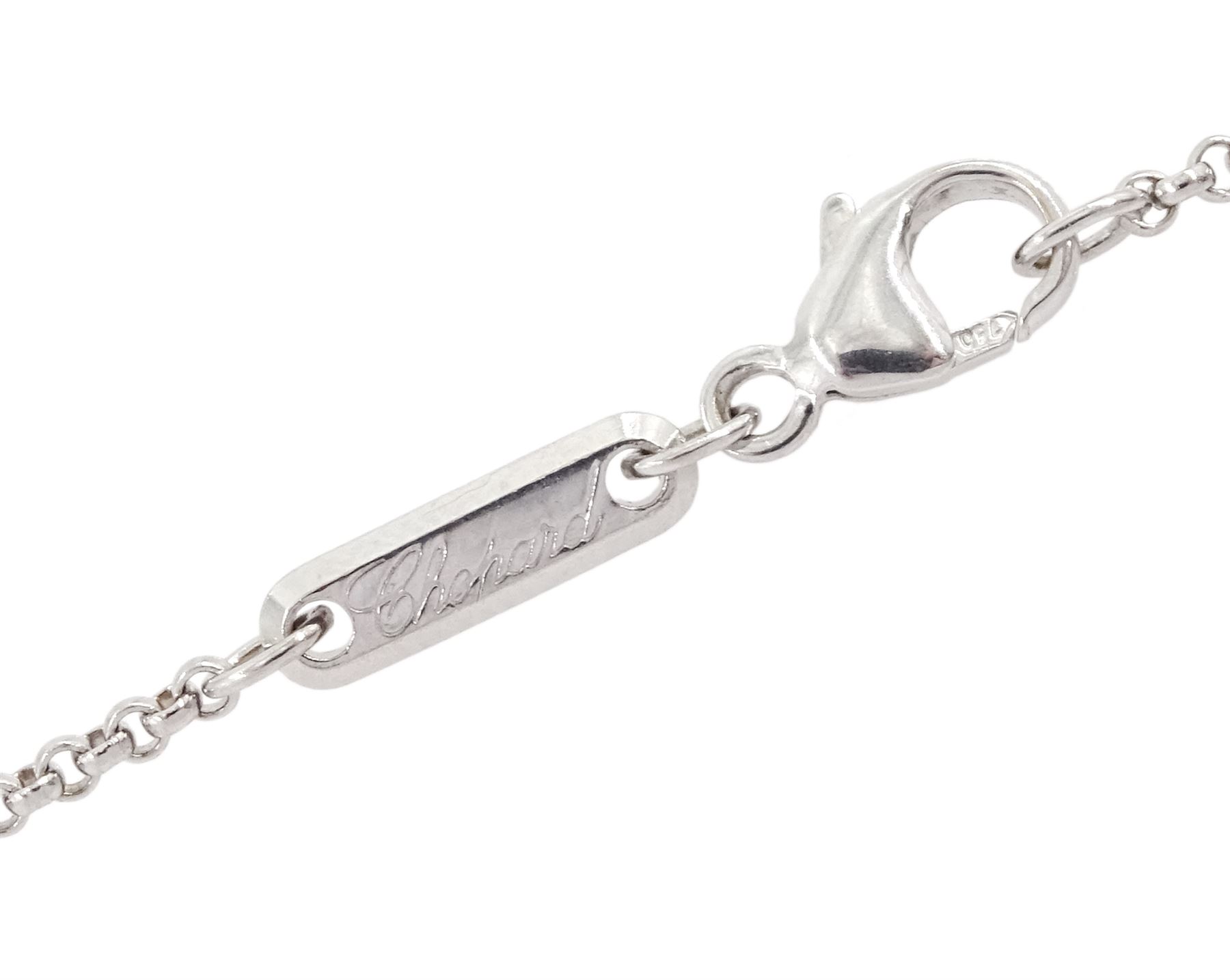 Chopard 18ct white gold link necklace chain, hallmarked