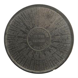 'Chronology of the Reigns of England' medal, by Thomas Ottley, cased