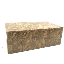  Hardwood rectangular coffee table, W120cm, H43cm, D72cm  