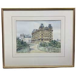 Alan Stuttle (British 1939-): The Grand Hotel Scarborough, watercolour signed 25cm x 35cm