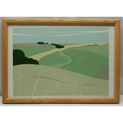 Ian Mitchell (British Contemporary): 'Near Fridaythorpe', limited edition digital lithograph signed titled and numbered 23/250, 32cm x 47cm
