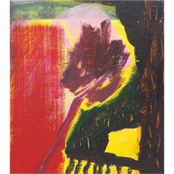 Gillian Ross Kelsey (British 1935-2025): Abstract Tree, acrylic on canvas unsigned 46cm x 41cm