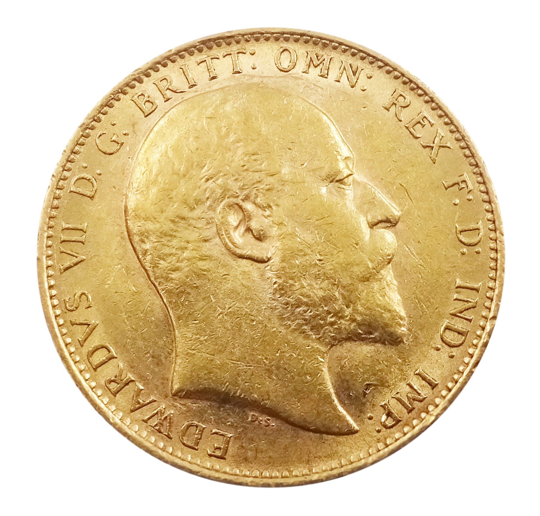 King Edward VII 1902 gold full sovereign coin, Melbourne mint