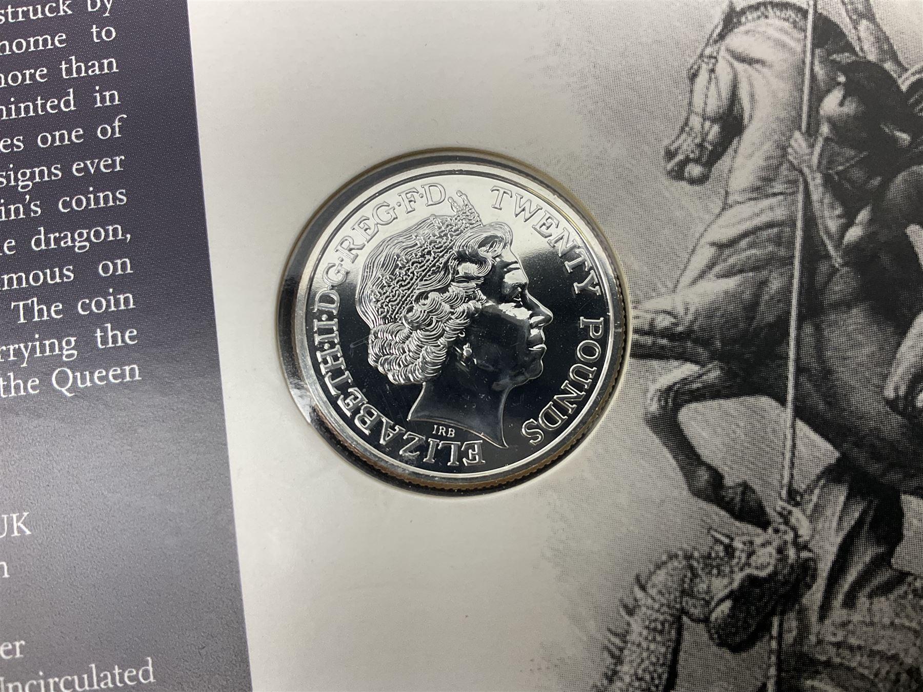 Queen Elizabeth II 2017 one ounce fine silver Britannia coin, The Royal Mint 2013 fine silver twenty pound coin on card, King George VI 1945 halfcrown and King George V 1916 halfcrown
